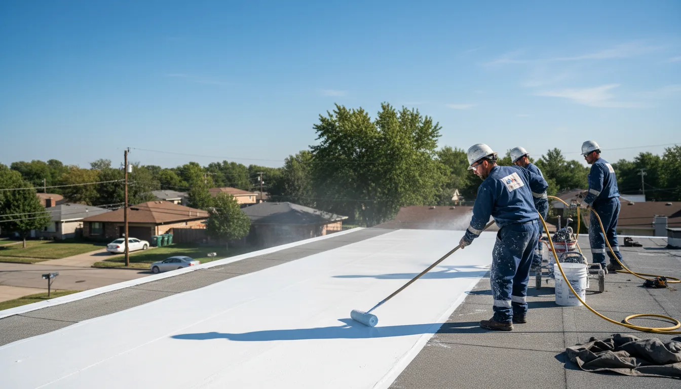 Commercial roof coating in Calverton, NY near me